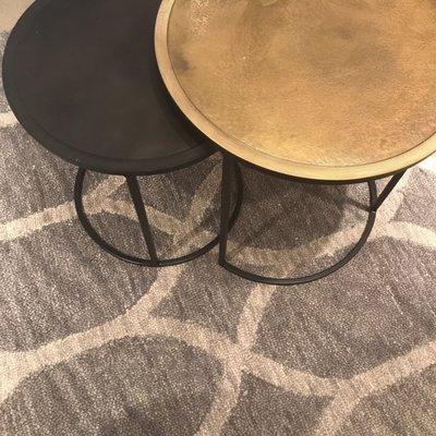 Nesting tables & rug