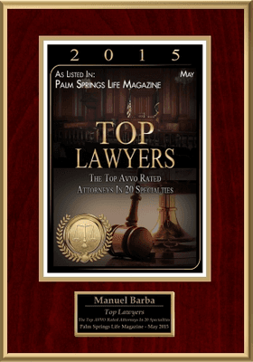 Palm Springs Life Magazine Top Lawyer Award 2015