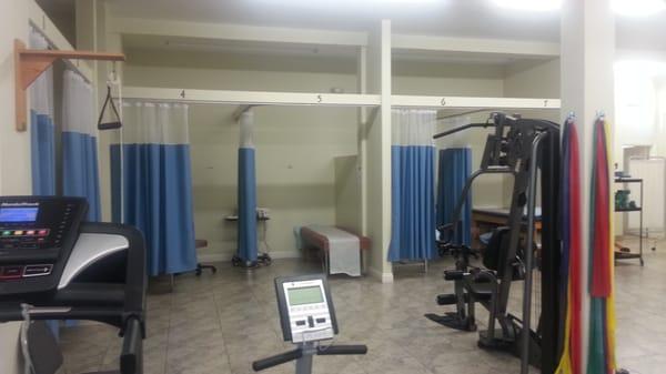 Physical therapy treatment rooms