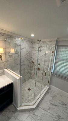 Custom glass shower door ( 973 )-493-6034