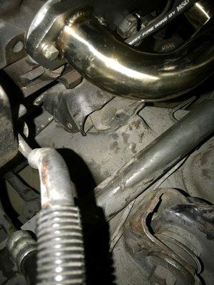 Motor mount bolt still missing.