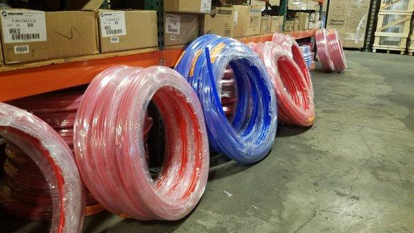 Pex, red and blue