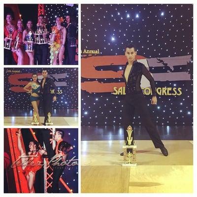 Andrew and his professional partner and dance student placing at the San Francisco International Salsa Congress!