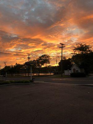 Beautiful sunrise at Riverside Sunoco.