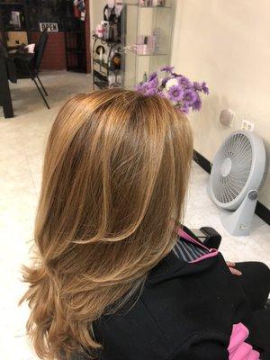 Color corte peinado