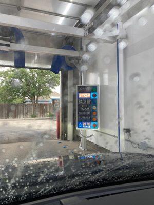 Touch free car wash