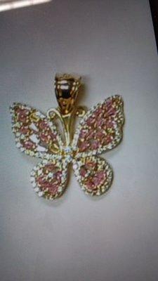 14k Butterfly  charm