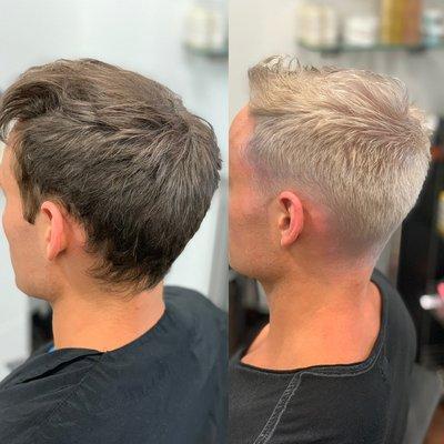 From brown to blonde beach and tone