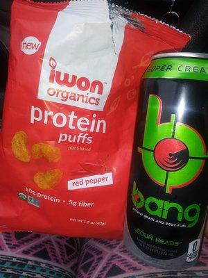 Protein Puffs and Bang Energy