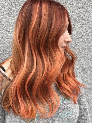 Copper base with coral overlay.