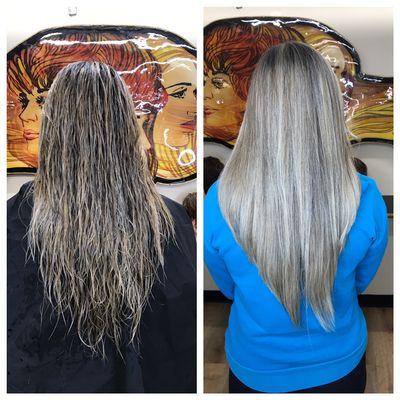 Un cabello perfecto en una atención al cliente