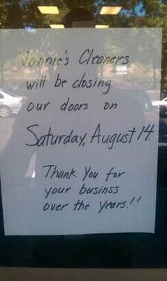 So sad they're closing.