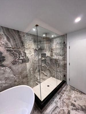 Custom glass shower door ( 973 )-493-6034