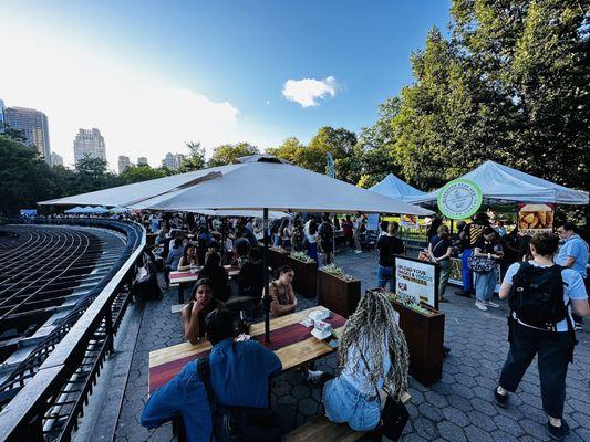 Picnic Tables Along Wollman Rink