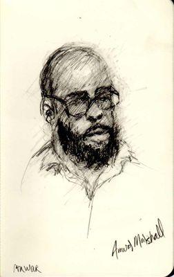 Anwar Marshall
 Drummer 
 Pencil  5"x3"