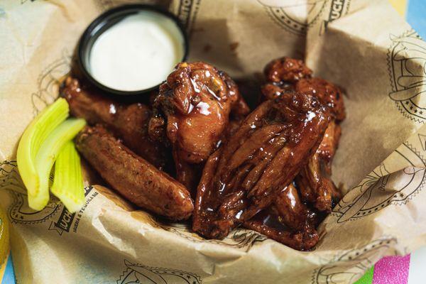 bourbon wings.