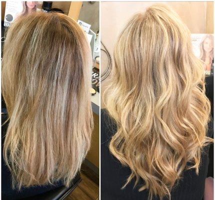 Roots & highlights before and after