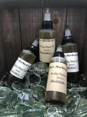 80+ Herbs with Olive oil. For hair and scalp. 2oz