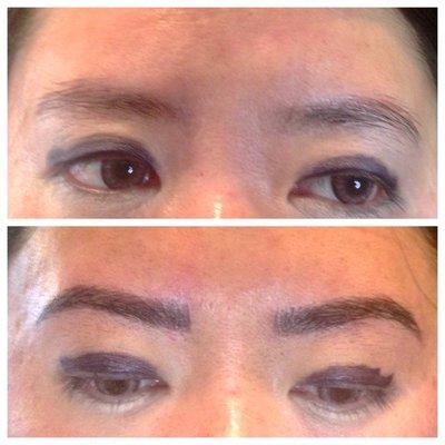 Microblading is a semi-permanent procedure that creates flawlessly defined brows with natural feathered edges