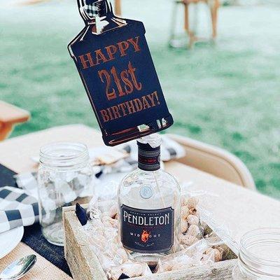 21st Birthday Table Centerpiece