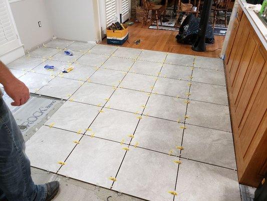 Tile flooring