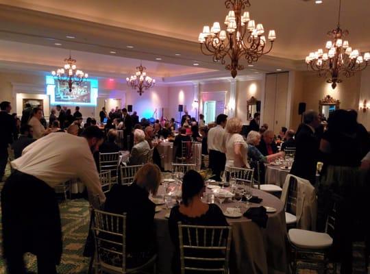 Inside one of the ballrooms for a company function.