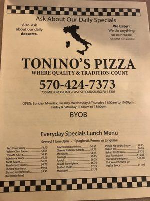 Tonino's Pizza