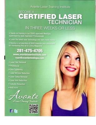 Avante Laser Training Institute Ad.