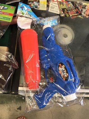 $ 12 for a Dozen water gun 4.12.17