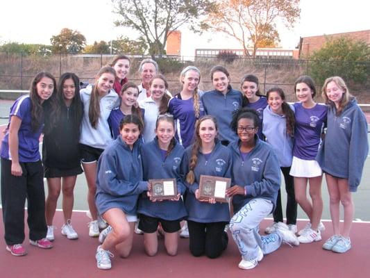 My Undefeated, Conference champions Oyster Bay High School Girls Varsity Tennis team.