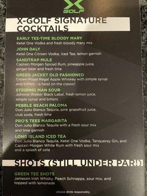 Drink Menu