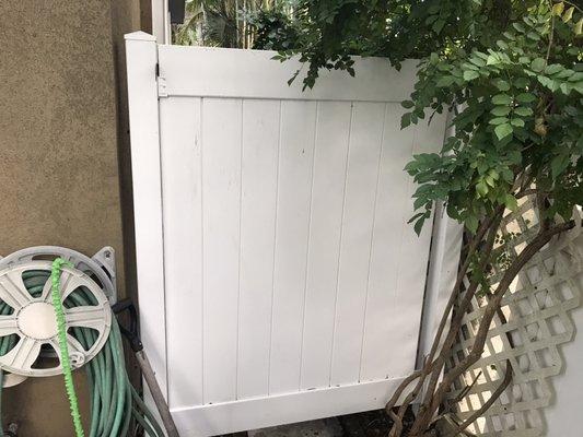 Additional fence panel added for security on a clients home