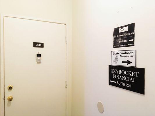 Door inside the building, on the second floor press the Ring Door Bell.