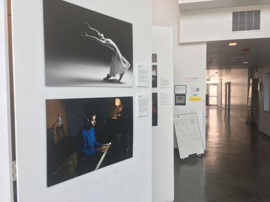 Photography displayed in the main hall featuring notable LACHSA alumni.