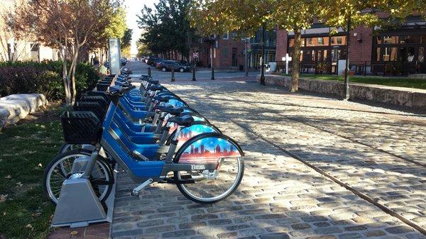 the Baltimore Bike Share @ Bond Street Wharf