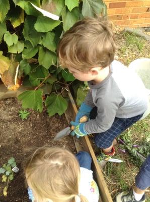 Gardening is a big part of the curriculum at OCP.