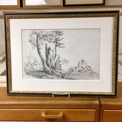 An 18th century drawing by G. Gherardi. Archivally framed.