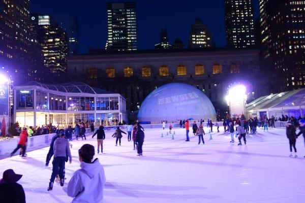 Pepcity concert tent across the rink