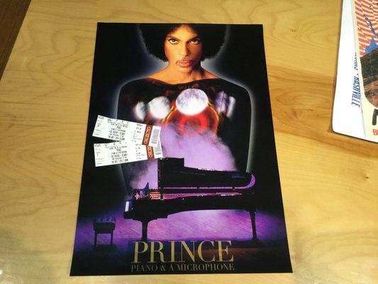 Tickets to Prince's final two shows.  Put a purple frame on this one!