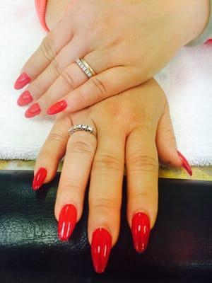 Beautiful red gel polish today