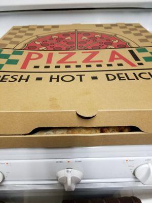 Warm box for our pizza