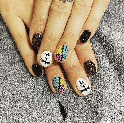 Nightmare before Christmas nails by Cortney