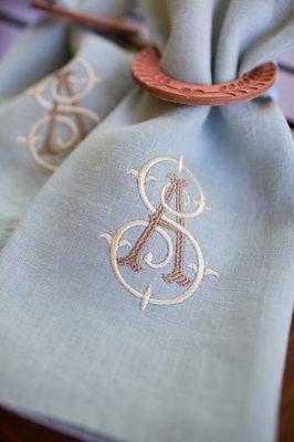 Custom napkins for a picnic basket.