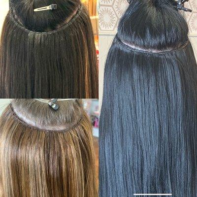 We specialize in Hand tied hair extensions