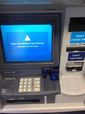 The disabled-persons ATM, disabled.