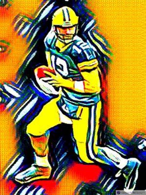 Aaron Rodgers painting