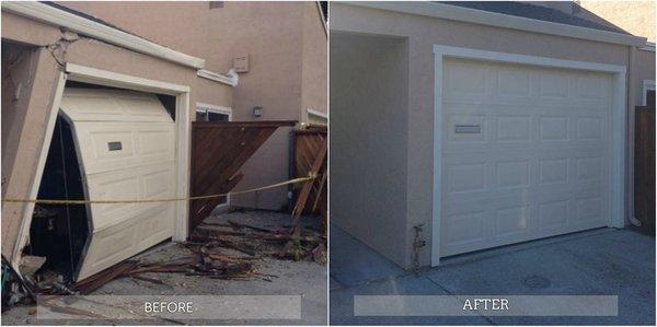 Before and After of a units Garage