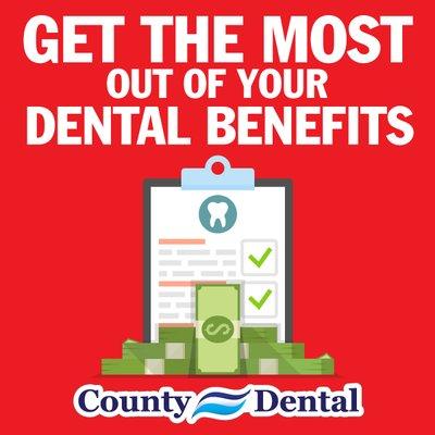 Don't forget to maximize your dental health benefits before they expire at the end of the year! http://www.countydental.com