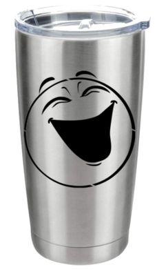 Happy face travel tumbler