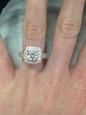 My beautiful engagement ring. Thank you Michael!